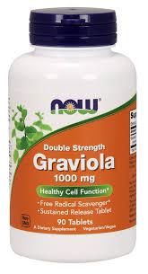 Гравиола Гуанабана Двойная сила 1000 мг 90 таб онкопротектор для иммунитета Now Foods USA - фото 1 - id-p575125667