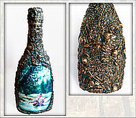 Графин бутылка в подарок рыбаку Рыбацкие сувениры Ручная работа