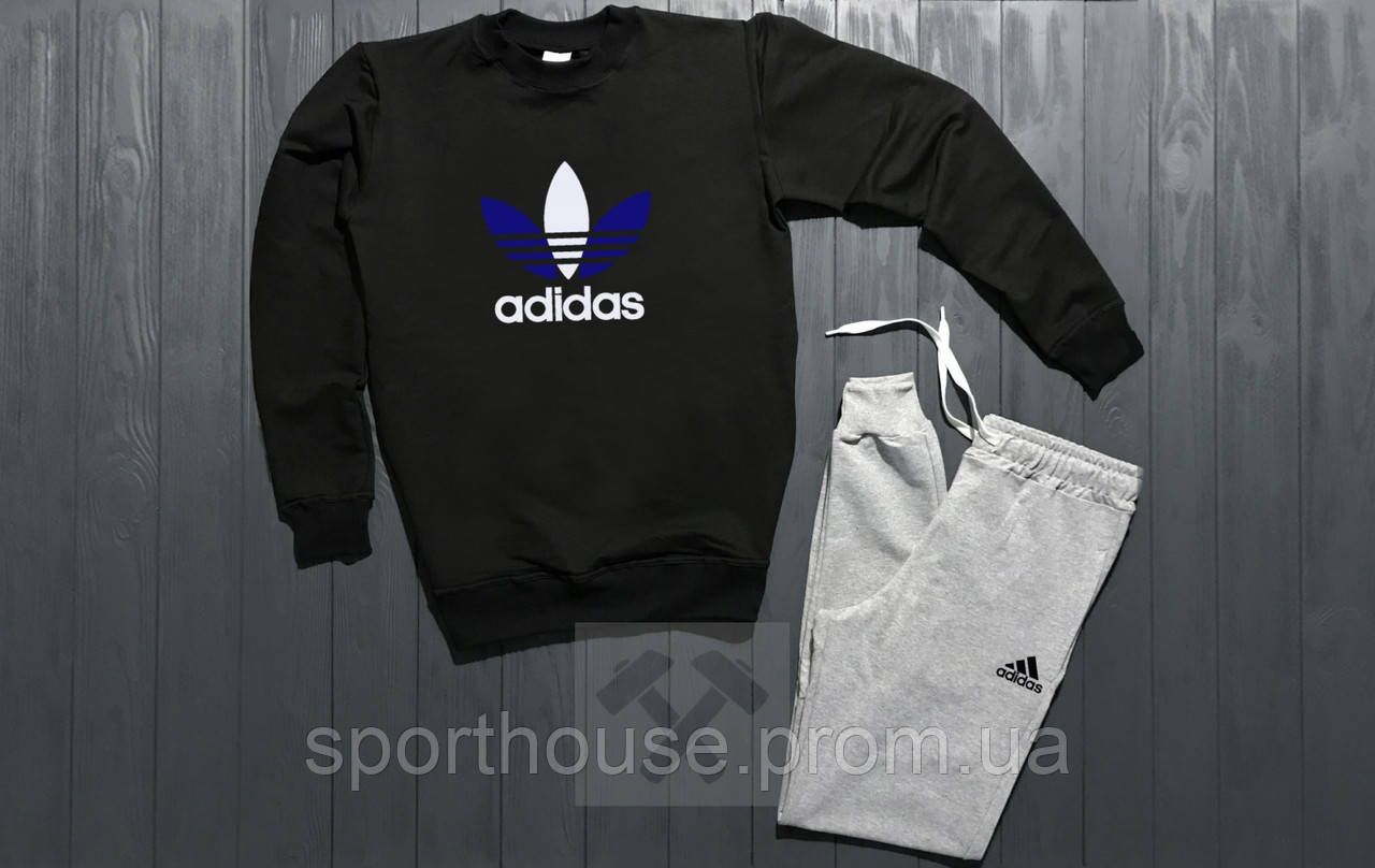 Спортивний костюм Адідас чоловічий, брендовий костюм Adidas трикотажний (на флісі і без) XS