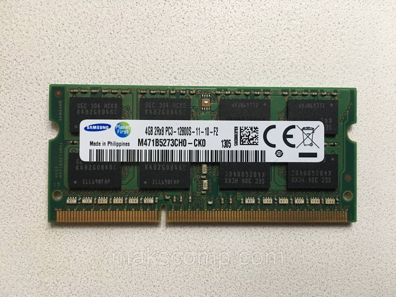 Пам'ять Samsung 4Gb So-DIMM PC3-12800S DDR3-1600 1.5 v (M471B5273CH0-CK0)