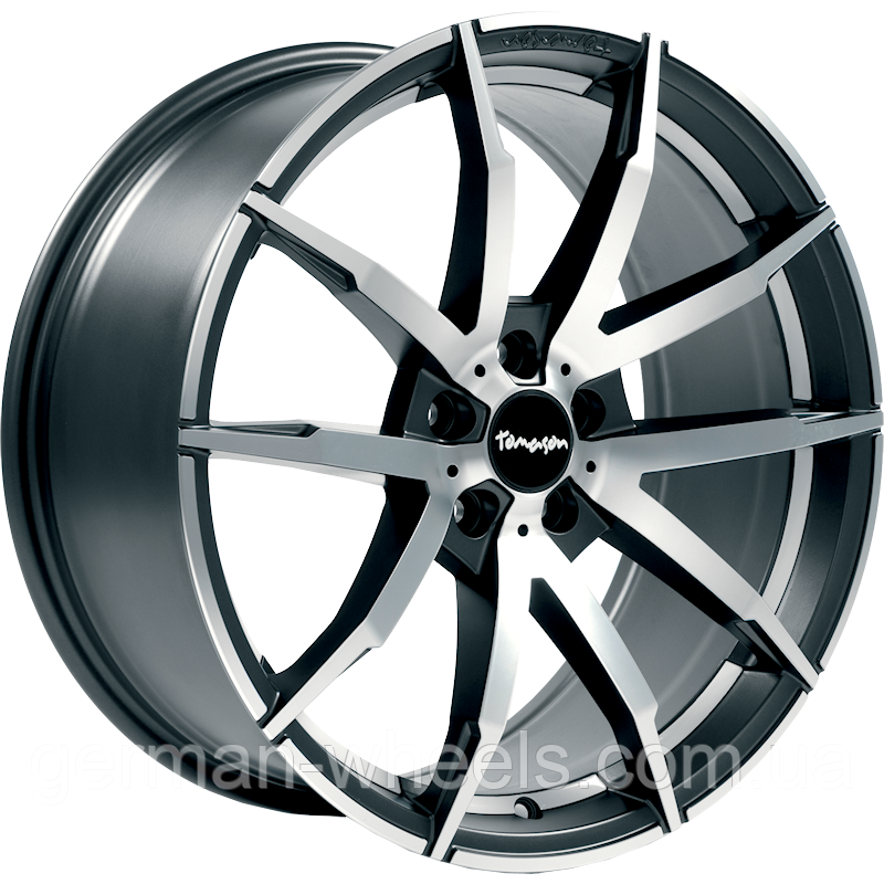 Диски від Tomason (Томасон) модель TN10 колір Gunmetal polished White параметри 8,5J x 19" PCD 5 x 112 ET 30