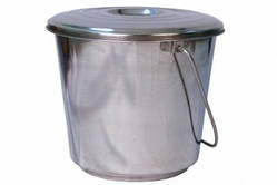 Відро неіржавке з кришкою 15 л 0390