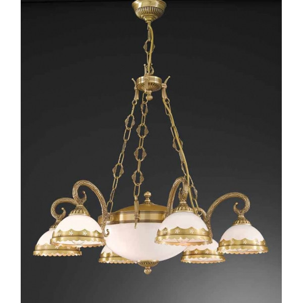 Люстра RECCAGNI ANGELO L 7950/6+2 br.arte/crema classico