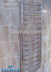 Велика сушарка для рушників Classic 15/1550x500 мм з н/ж сталі з круглими вигнутими перемичками. 1/2