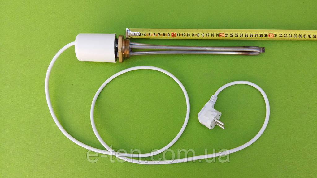 Тен нержавійка до чавунної батареї 800W на різьбі 1 1/4" (Україна) з турецьким терморегулятором(з ковпаком)