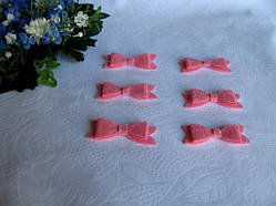 Бант із фетру. Маленький. Рожевий.