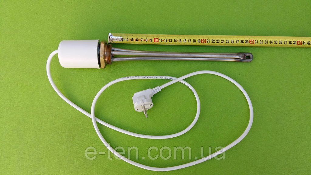 Тен нержавійка до чавунної батареї 1000W на різьбі 1 1/4" (Україна) з турецьким терморегулятором(з ковпаком)