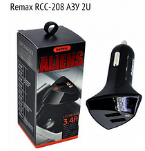 АЗП Remax RCC-208 ALIENS (2 USB/3.4A) з LCD-дисплеєм