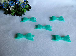 Бант із фетру. Маленький. Мята.