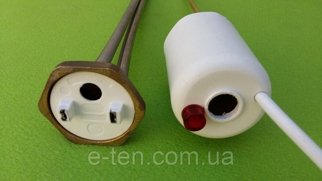 Тэн нержавейка для чугунной батареи 1500W на резьбе 1 1/4"(Украина) с итальянским терморегулятором(с колпаком) - фото 3 - id-p82911236