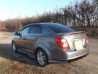 Накладка на задній бампер Atlantis для Chevrolet Aveo T300 2011-2015 седан