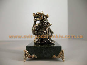 Статуетка бронзовий Дракон з перлиною