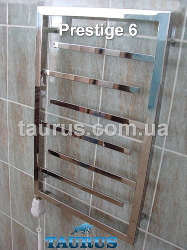 Отечественный узкий полотенцесушитель из нержавейки Prestige 6 /750х400 ...