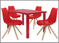 Набір "Amareto": стіл + 4 крісла червоний, червоний