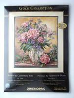 Набор для вышивания Dimensions 35211 Пионы и колокольчики Peonies and Canterbury Bells