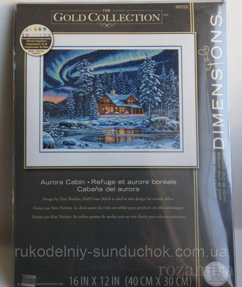 Набір для вишивання Dimensions 35212 Будиночок у Аврори//Aurora Cabin, фото 1