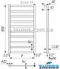 Нержавіюча сушарка для рушників Extra 10/500 мм. - стильна з квадратної та прямокутної труби від TAURUS (Сміла), фото 8