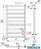 Дизайнерська сушарка для рушників Extra 9/500 мм від ТМ TAURUS. Суперсучасний дизайн — все плоске, фото 5