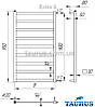 Дизайнерська сушарка для рушників Extra 9/500 мм від ТМ TAURUS. Суперсучасний дизайн — все плоске, фото 6