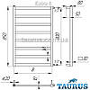 Вузька сушарка для рушників н/ж — Extra 8 перемичок/850х400 мм. Плоский, строгий дизайн від TAURUS, фото 3