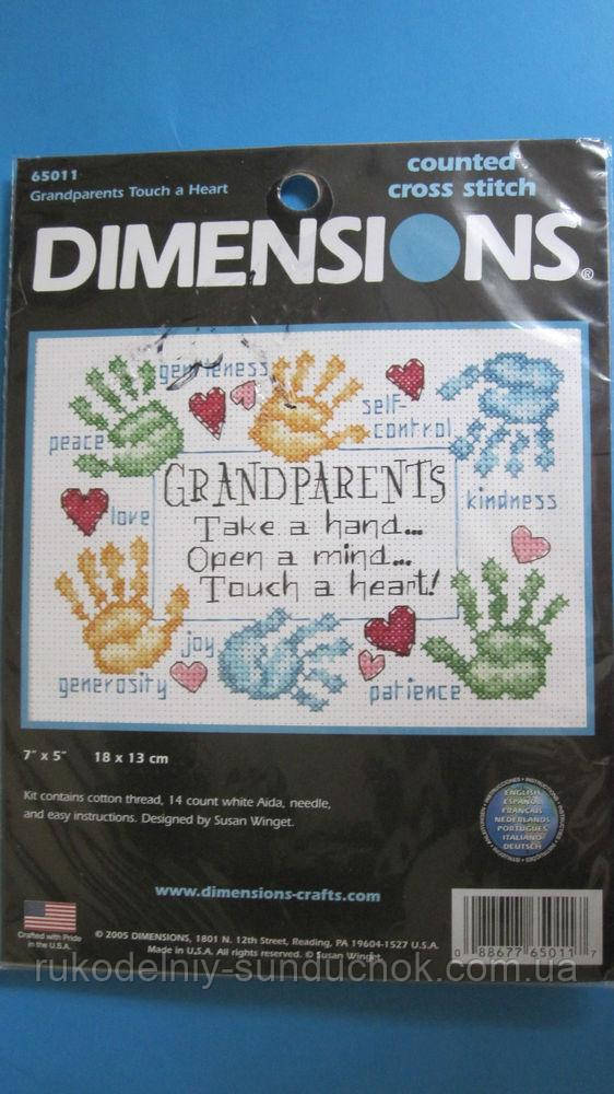 Набор для вышивания Dimensions 65011 Дедушке с бабушкой Grandparents Touch a Heart - фото 1 - id-p575630624