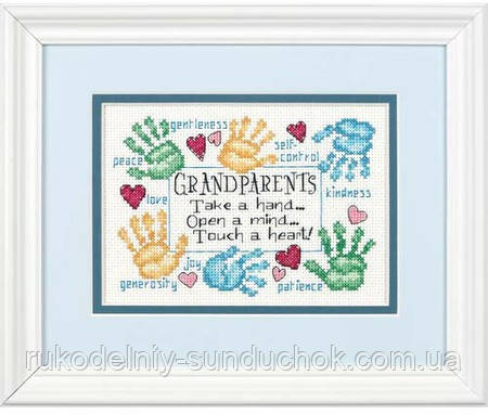 Набор для вышивания Dimensions 65011 Дедушке с бабушкой Grandparents Touch a Heart - фото 2 - id-p575630624