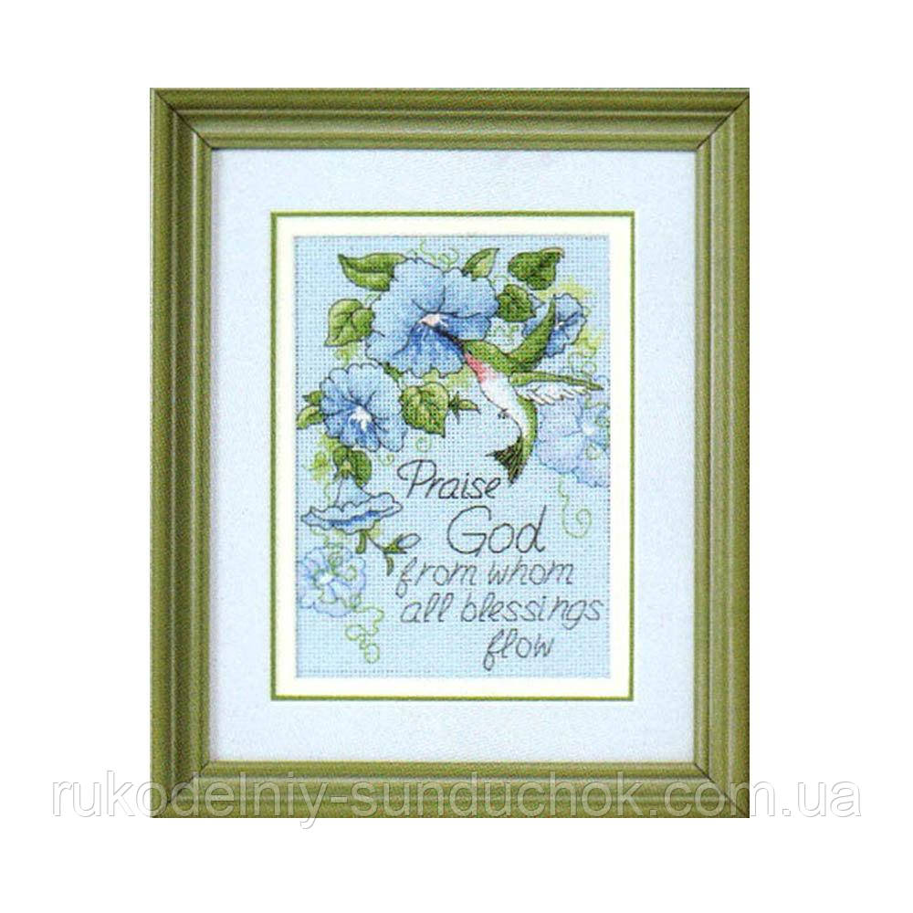 Набор для вышивания Dimensions 65015 Колибри и утренние глории Hummingbird and Morning Glories, фото 1