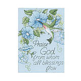 Набор для вышивания Dimensions 65015 Колибри и утренние глории Hummingbird and Morning Glories, фото 2