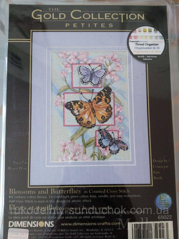 Набір для вишивання Dimensions 65022 Квіти і метелики Blossoms and Butterflies, фото 1