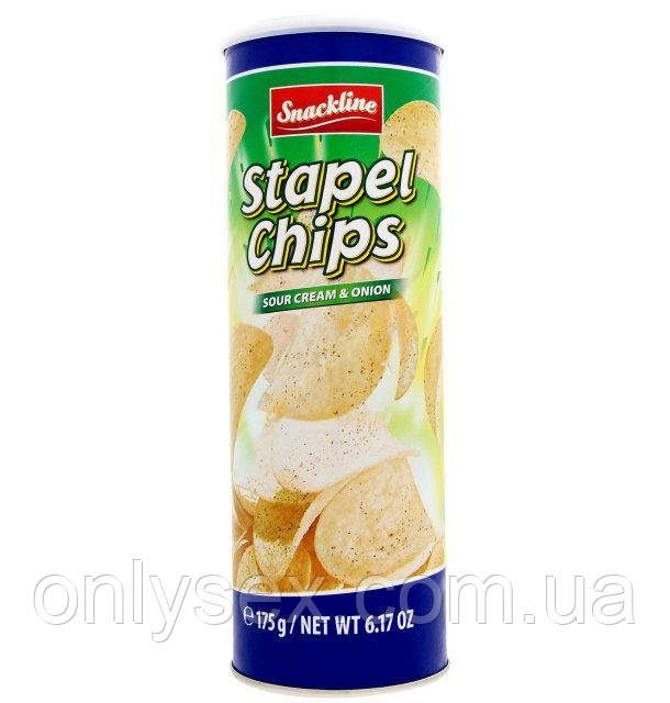 Чипси Stapel chips з луком і сміттєвою, 175 г 