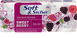 Паперові хустки Soft&Sicher Sweet Berry, 10 x 10 шт.