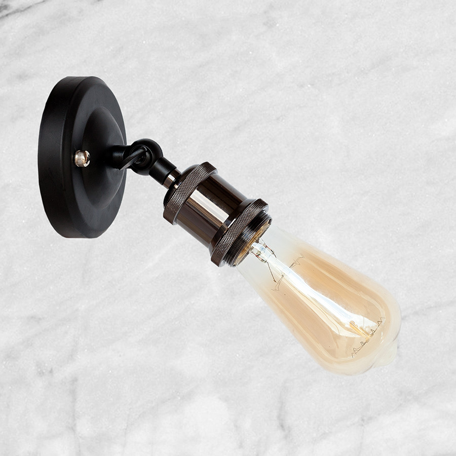 Чорне бра "Industrial Retro" (52-WA1104)