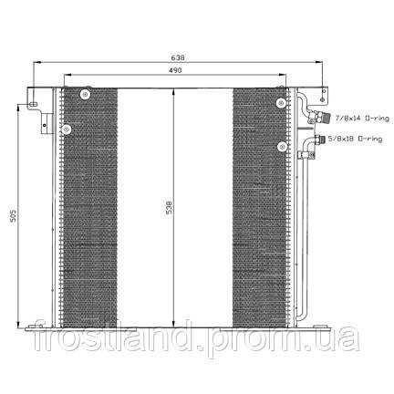 Радиатор кондиционера Mercedes Vito 638 - фото 2 - id-p39908423