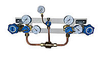 Щит переключения газовых рамп с сетевым редуктором (кислород)