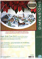 Набор для вышивания Dimensions 70-08830 Юбка под елку Катание на санях Sleigh Ride Tree Skirt