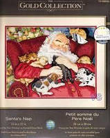 Набір для вишивання Dimensions 70-08836 сплячий Санта • The Golden Collection. Santa's Nap