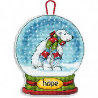 Набор для вышивания Dimensions 70-08906 снежный шар надежда Hope Snow Globe Ornament