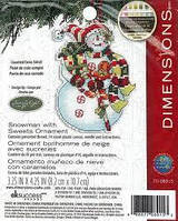 Набор для вышивания Dimensions 70-08915 снеговик со сладостями Snowman with Sweets Ornament