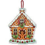 Набір для вишивання Dimensions 70-08917 пряниковий будиночок Gingerbread House Ornament, фото 2
