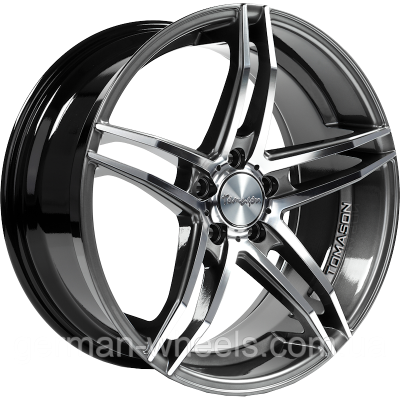Диски від Tomason (Томасон) модель TN12 колір Dark Hyperblack polished параметри 8,5J x 19" PCD 5 x 114,3 ET 40