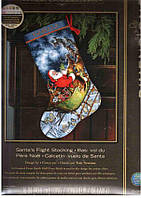 Набір для вишивання Dimensions 70-08923 Політ Санти Santa s Flight Stocking