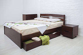 Ліжко дерев'яна Ліка Люкс з ящиками Олімп