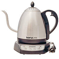 Электрочайник для заваривания кофе Bonavita с электроподогревом и датчиком температуры, 1 л, BV382418V