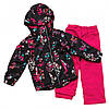 Демісезонний комплект для дівчинки NANO від 1 до 10 років (куртка і штани), р. 74-142 ТМ Nanö Black / Flower 272 M S17, фото 2