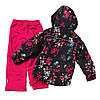 Демісезонний комплект для дівчинки NANO від 1 до 10 років (куртка і штани), р. 74-142 ТМ Nanö Black / Flower 272 M S17, фото 3