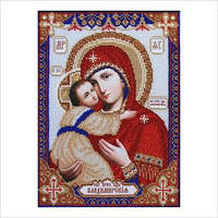Схема для вышивки бисером иконы "Богородица Владимирская"