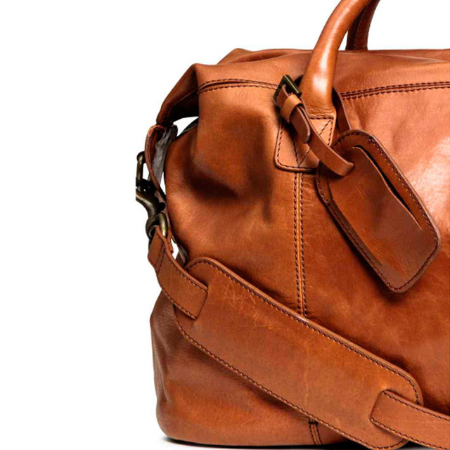 Чоловіча шкіряна дорожня сумка H&M