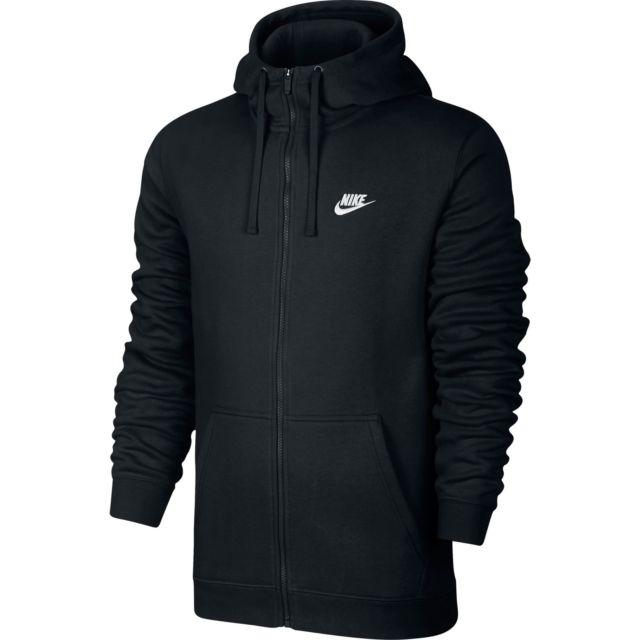 Толстовка Nike M NSW Hoodie FZ FLC club чорний оригінал