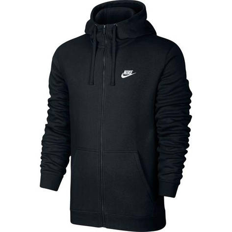 Толстовка Nike M NSW Hoodie FZ FLC club чорний оригінал, фото 2