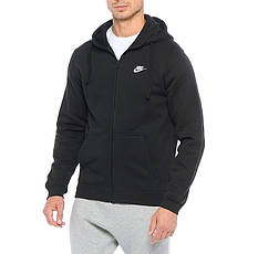 Толстовка Nike M NSW Hoodie FZ FLC club чорний оригінал, фото 2